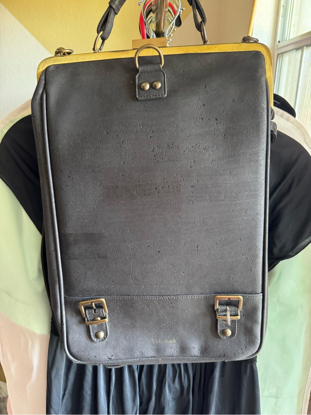 Laflore bobobark Backpack with Brass Accents and dust bag. EUC.